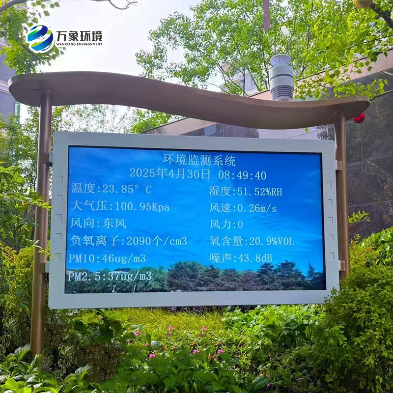 高智能負(fù)氧離子監(jiān)測站，全彩屏下的負(fù)氧離子監(jiān)測方式